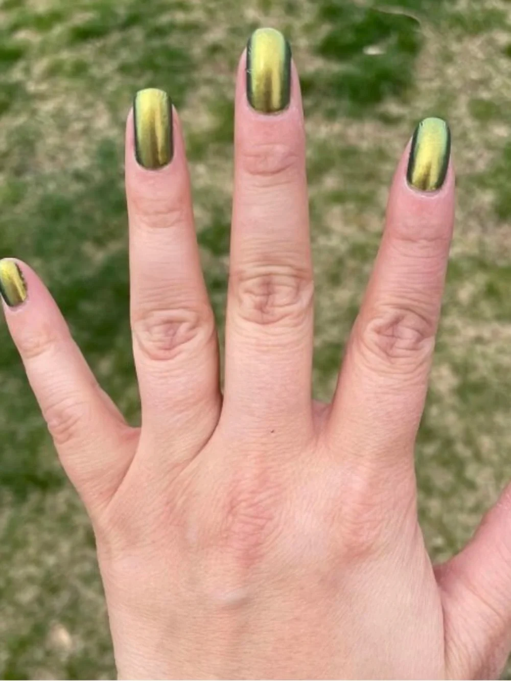 *Retired* Color Street: Miss Polaris | Moss Green Gold Earthy Duochrome Fall